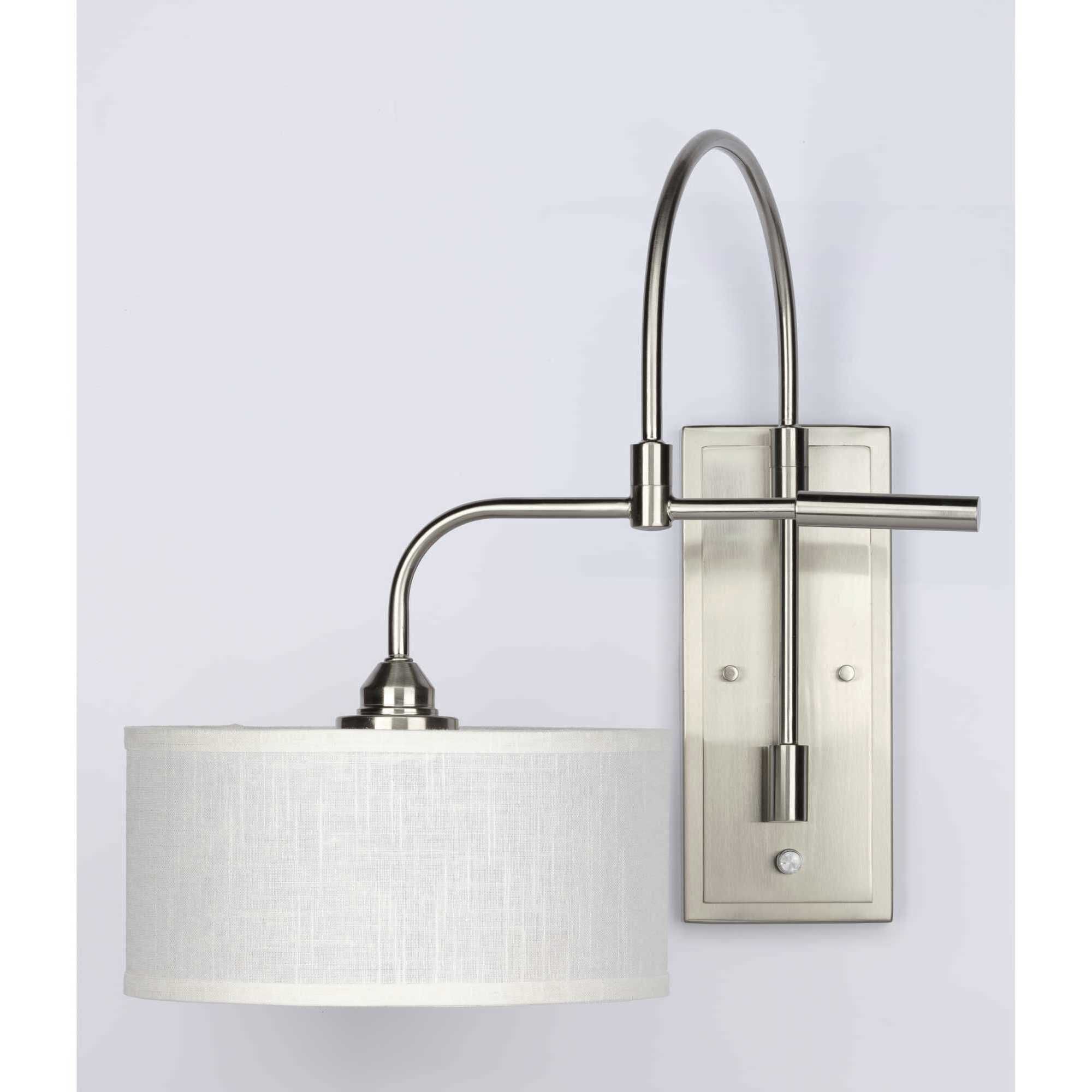 Kempsey 24 inch 75.00 watt Brushed Nickel Swing Arm Wall Bracket Wall Light