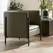 Escondido Dove Leather and Bronze Lounge Chair