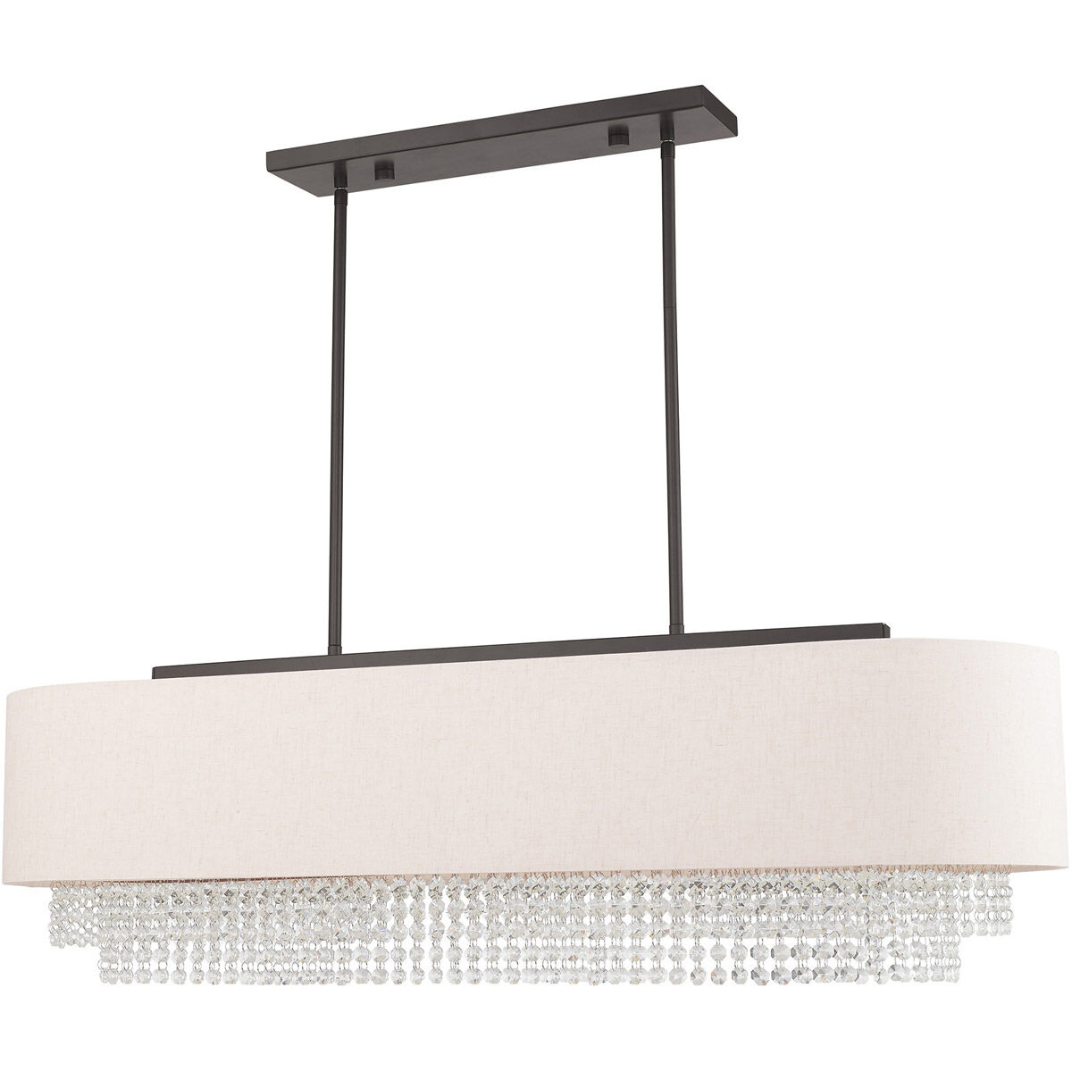 Carlisle 5 Light 41 inch English Bronze Linear Chandelier Ceiling Light