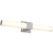 Noble Two LED 4.25 inch Satin Nickel Vanity Light Wall Light in 24 in., Indoor