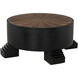 Tambour 44 X 44 inch Hand Rubbed Black Coffee Table