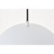 Forte 1 Light 14 inch White Pendant Ceiling Light