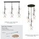 Ume 4 Light 11.6 inch Bronze Vertical Pendant Ceiling Light in Frosted
