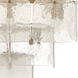 Perignon 24 Light 25 inch Melted Ice Glass & Antique Brass Three Tier Chandelier Ceiling Light