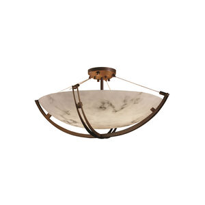 LumenAria LED 42 inch Dark Bronze Semi-Flush Ceiling Light, Bowl