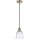 Ballston Brookfield 1 Light 6 inch Antique Brass Mini Pendant Ceiling Light in Incandescent, Clear Glass, Ballston