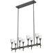Salita 8 Light 9.38 inch Urban Bronze Pendant Ceiling Light in Clear Crystal