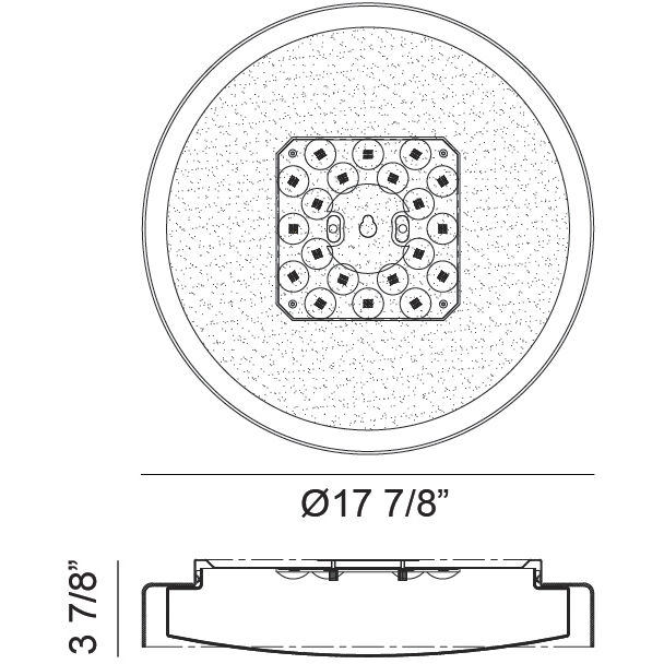 Callum LED 17.88 inch White and Clear Flush Mount Ceiling Light