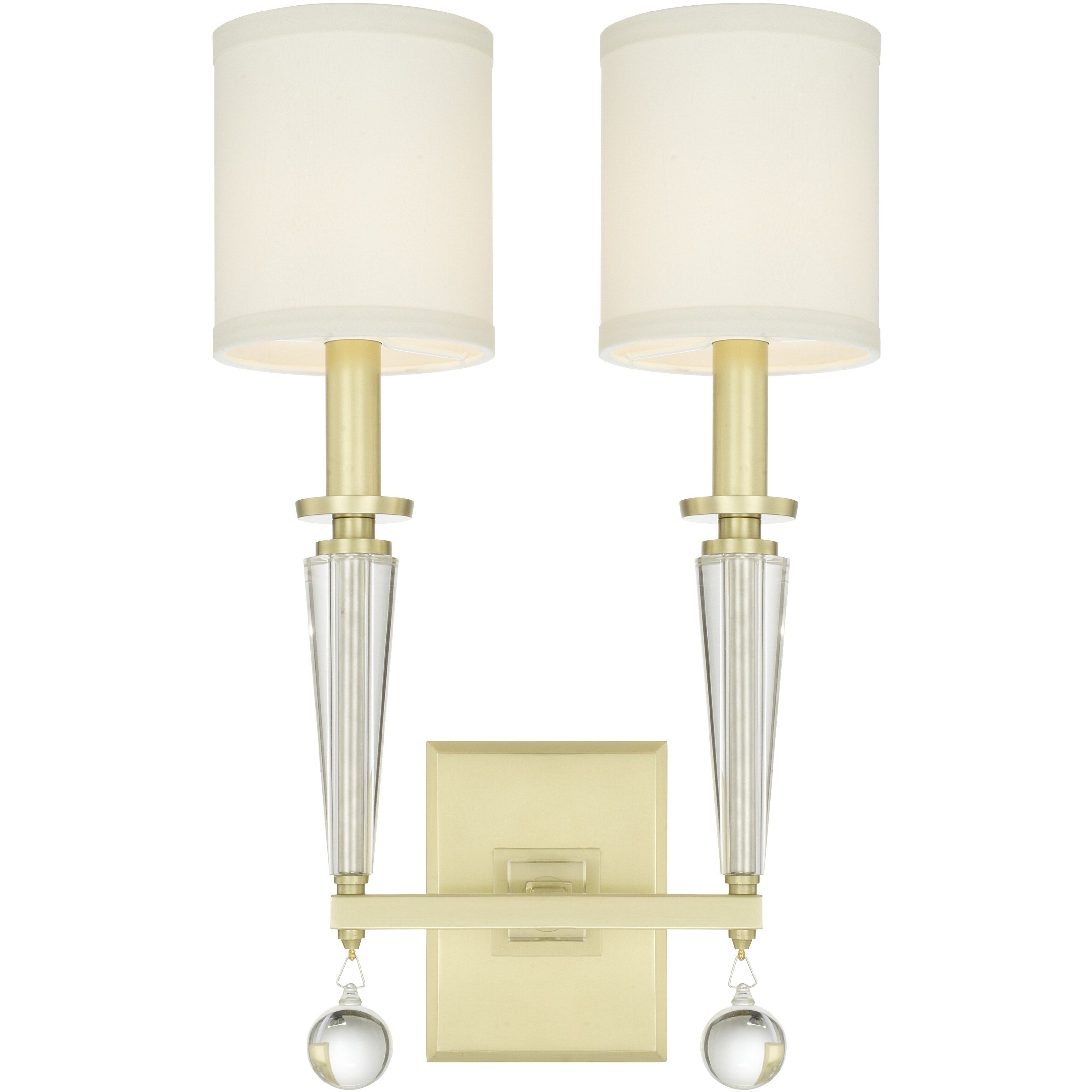 Paxton Sconce Wall Light in Aged Brass