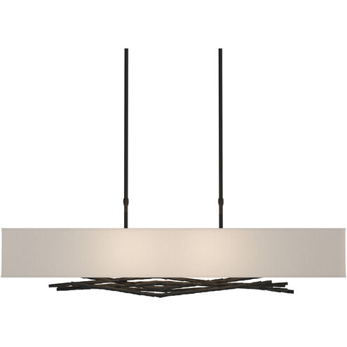 Brindille 4 Light 42 inch Black Pendant Ceiling Light in Flax