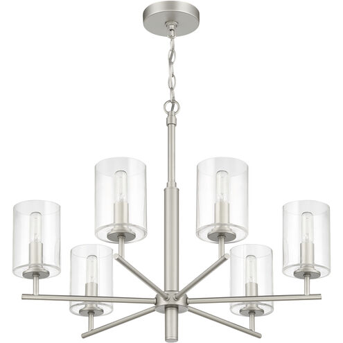Hailie 6 Light 26 inch Satin Nickel Chandelier Ceiling Light