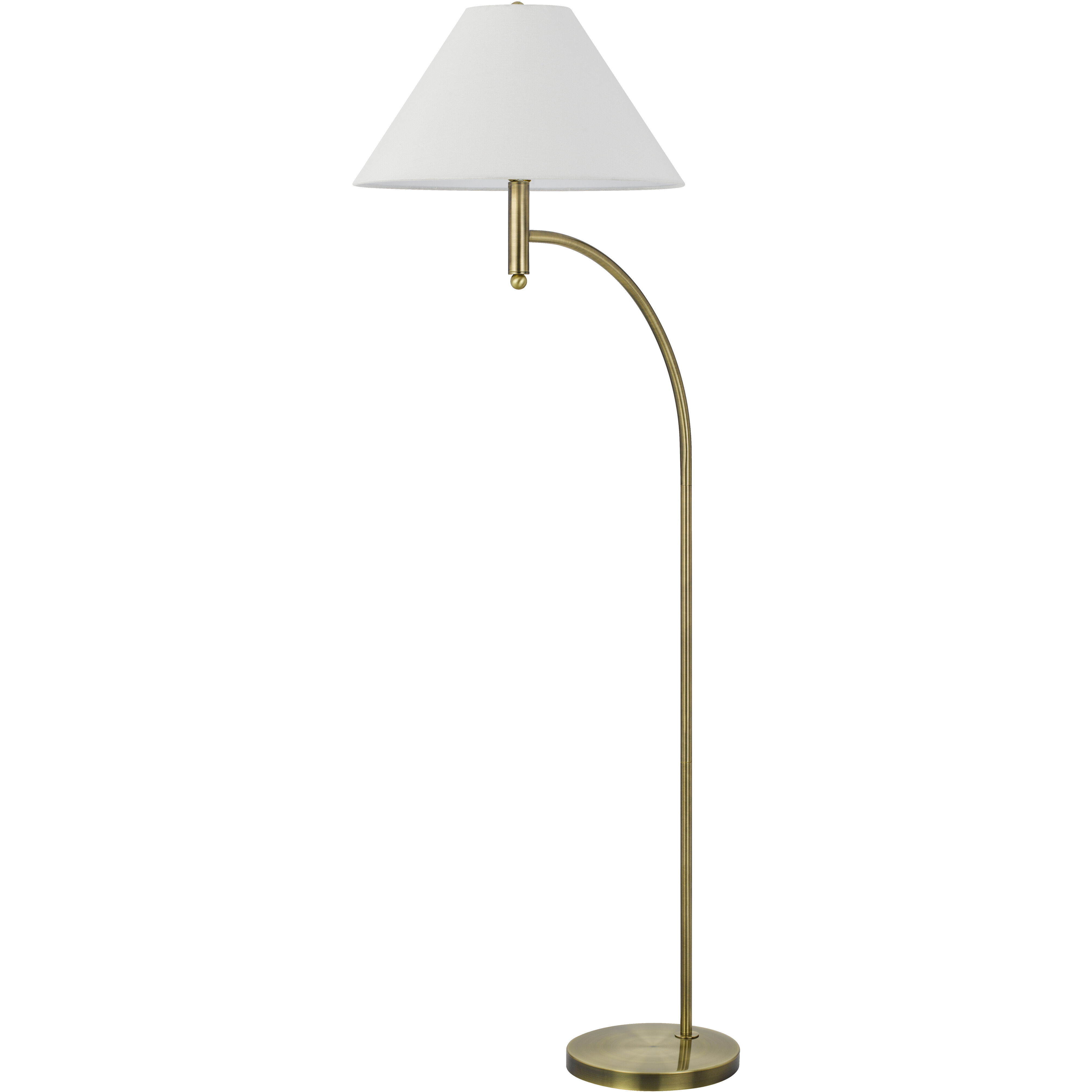 Mosley 65 inch 150 watt Antique Brass Floor Lamp Portable Light