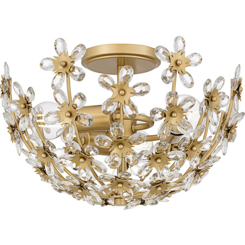Rosemary 3 Light 15.75 inch Soft Gold Semi-Flush Mount Ceiling Light, Medium