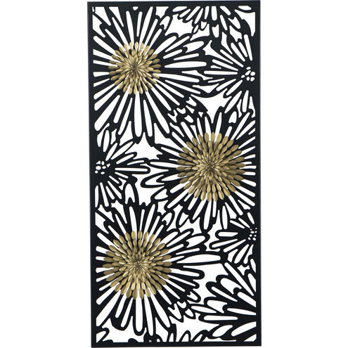 Floral Black and Gold Wall Décor, Floral