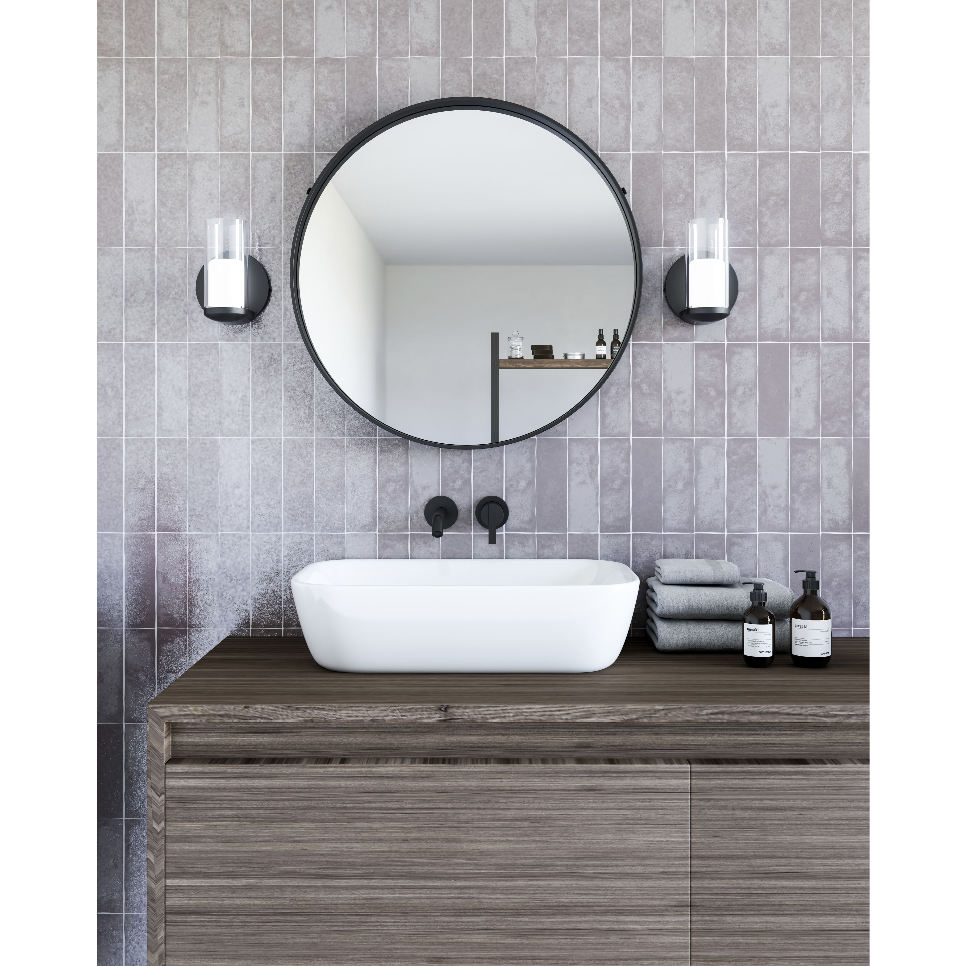 Birch Wall Sconce Wall Light in Black