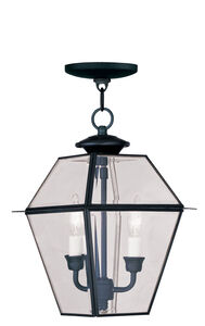 Westover 2 Light 9 inch Black Outdoor Pendant Lantern