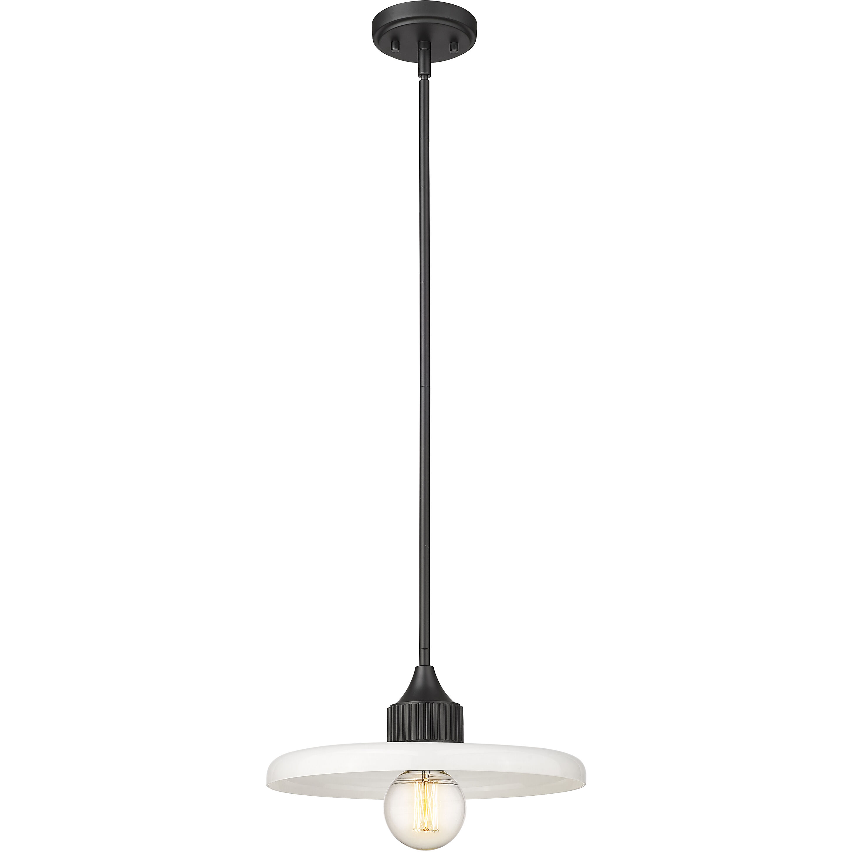 Paloma 1 Light 14 inch Matte Black Pendant Ceiling Light