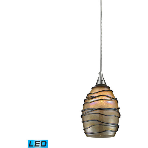 Bay of Campeche LED 5 inch Satin Nickel Mini Pendant Ceiling Light
