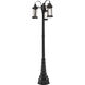 Roundhouse 3 Light 102.5 inch Black Outdoor Post Mounted Fixture