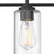 Auralume Ice 6 Light 42 inch Matte Black Bath Vanity Light Wall Light in Incandescent