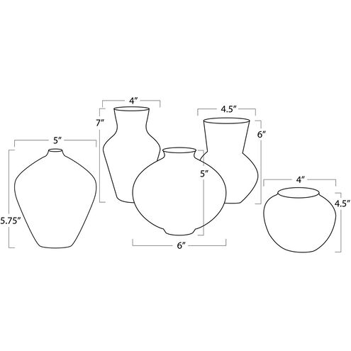 Noor 7 X 4 inch Vase, Set