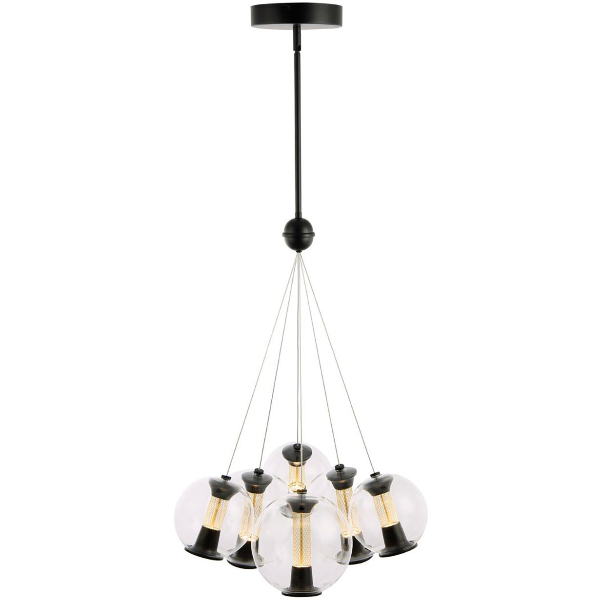 Arlo LED 22.5 inch Black Chandelier Ceiling Light
