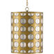 Go-go 3 Light 16 inch Brass/Opaque Pendant Ceiling Light
