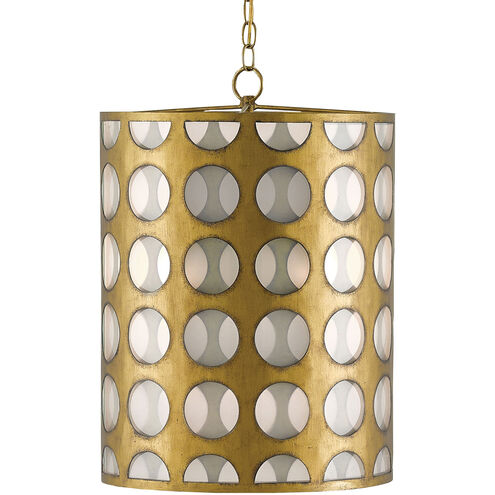 Go-go 3 Light 16 inch Brass/Opaque Pendant Ceiling Light