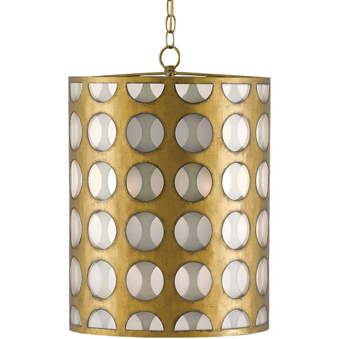 Go-go 3 Light 16 inch Brass/Opaque Pendant Ceiling Light