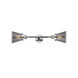 Franklin Restoration Small Cone LED 6 inch Polished Chrome Bath Vanity Light Wall Light in Plated Smoke Glass, Franklin Restoration