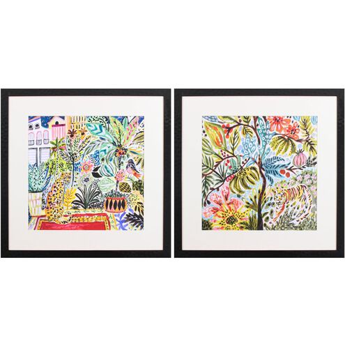 Florals Collection Green Framed Art