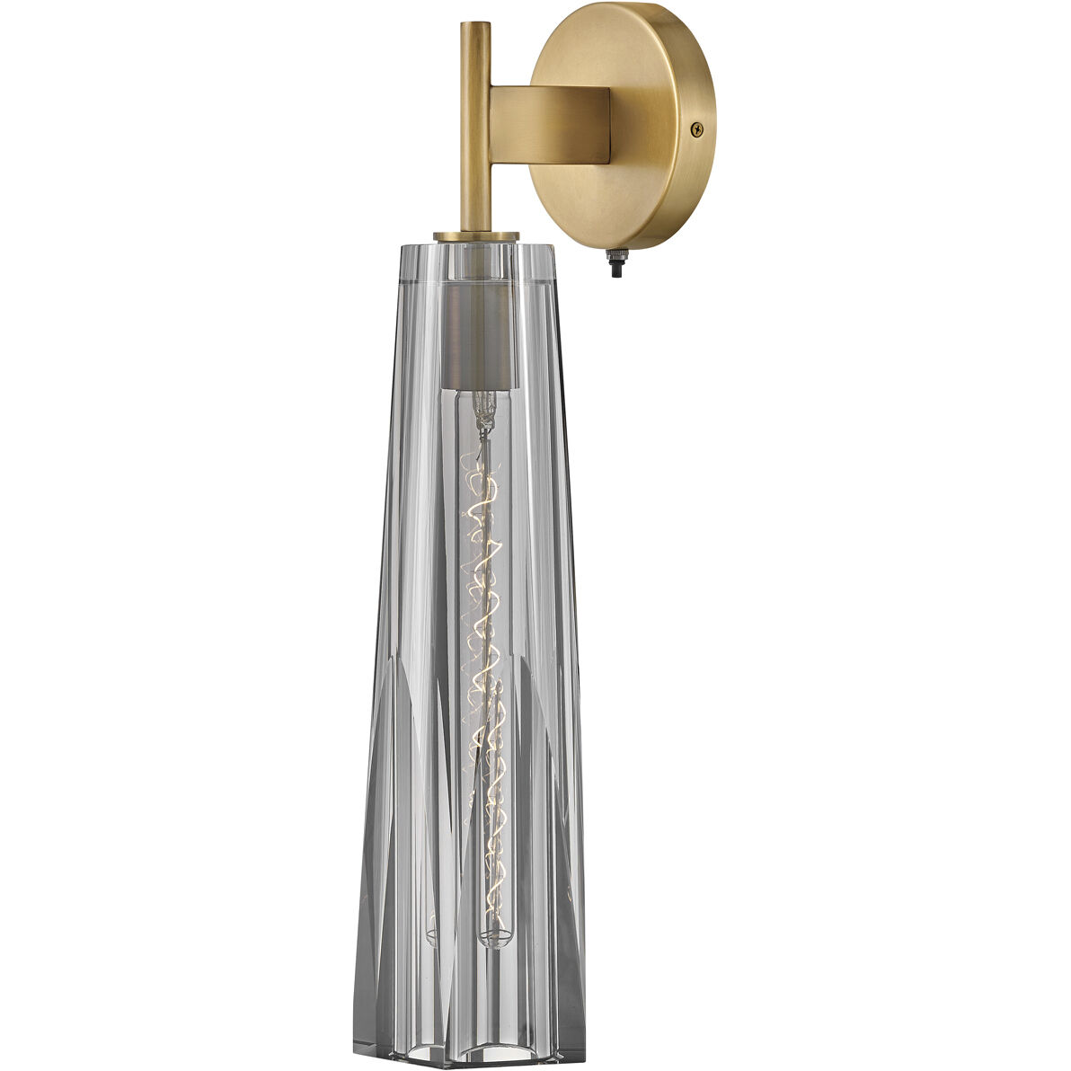 Cosette LED 5 inch Heritage Brass Sconce Wall Light in Heritage Brass / Smoke