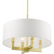 Cresthaven 4 Light 24 inch Satin Brass Pendant Chandelier Ceiling Light