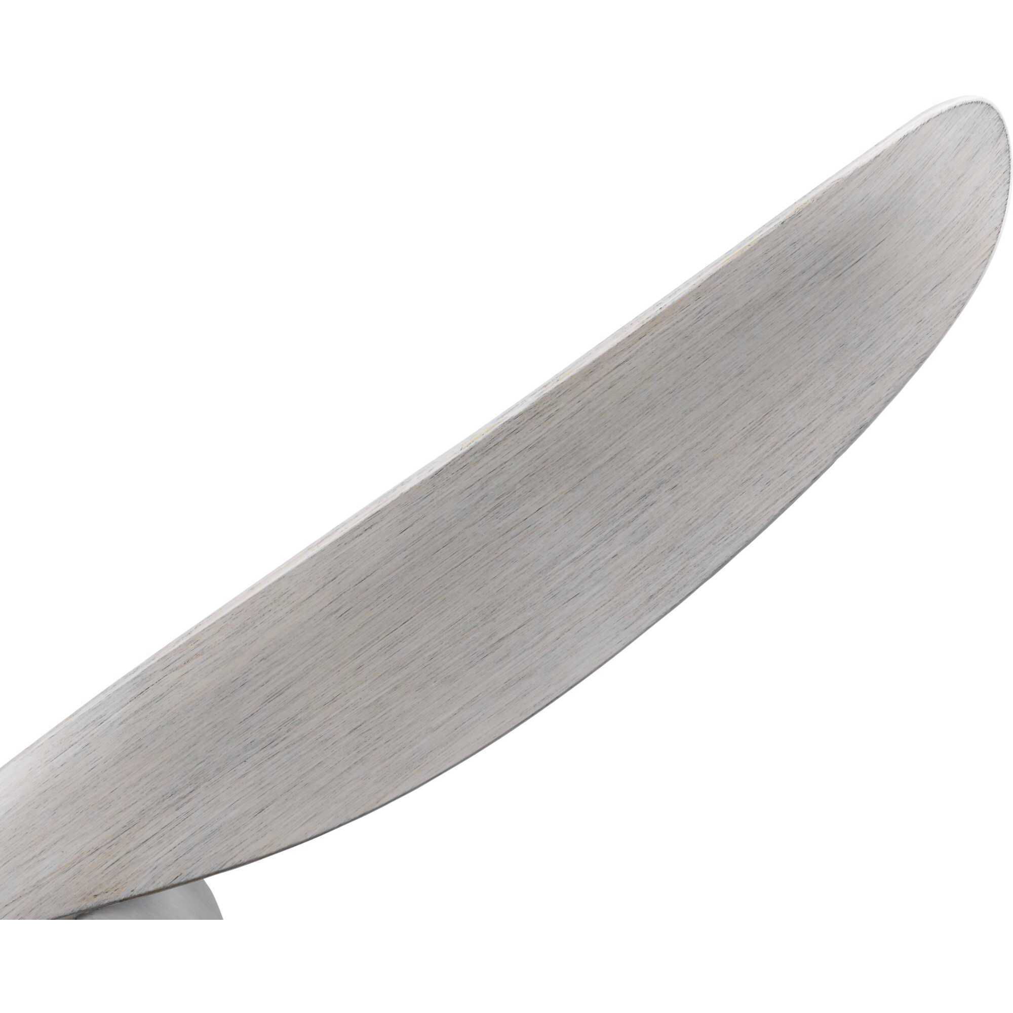 Conte 52 inch Brushed Nickel with Grey Weathered Wood Blades Outdoor Ceiling Fan