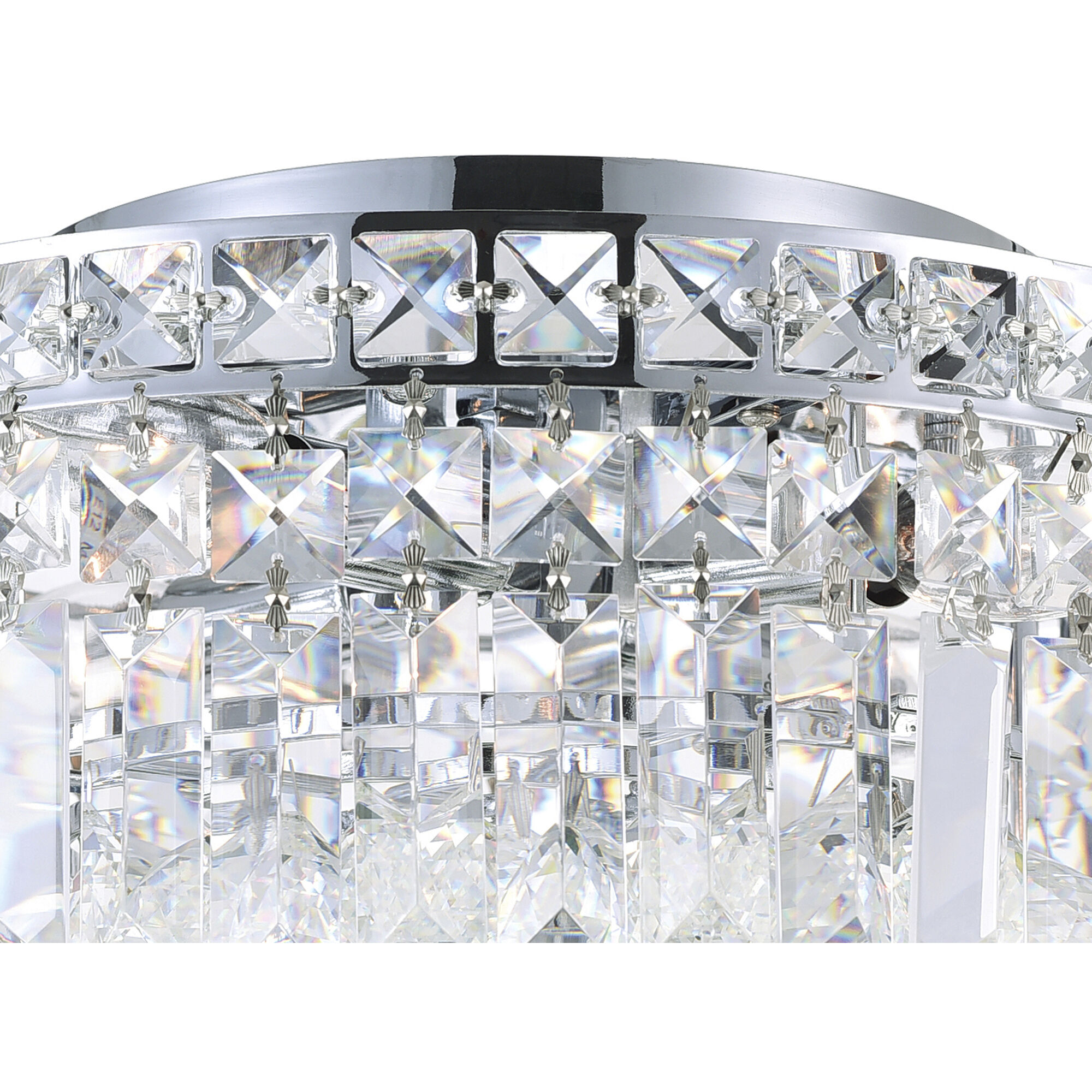 Colosseum 8 Light 20 inch Chrome Flush Mount Ceiling Light