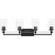 Binsly 4 Light 32 inch Coal Bath Vanity Light Wall Light