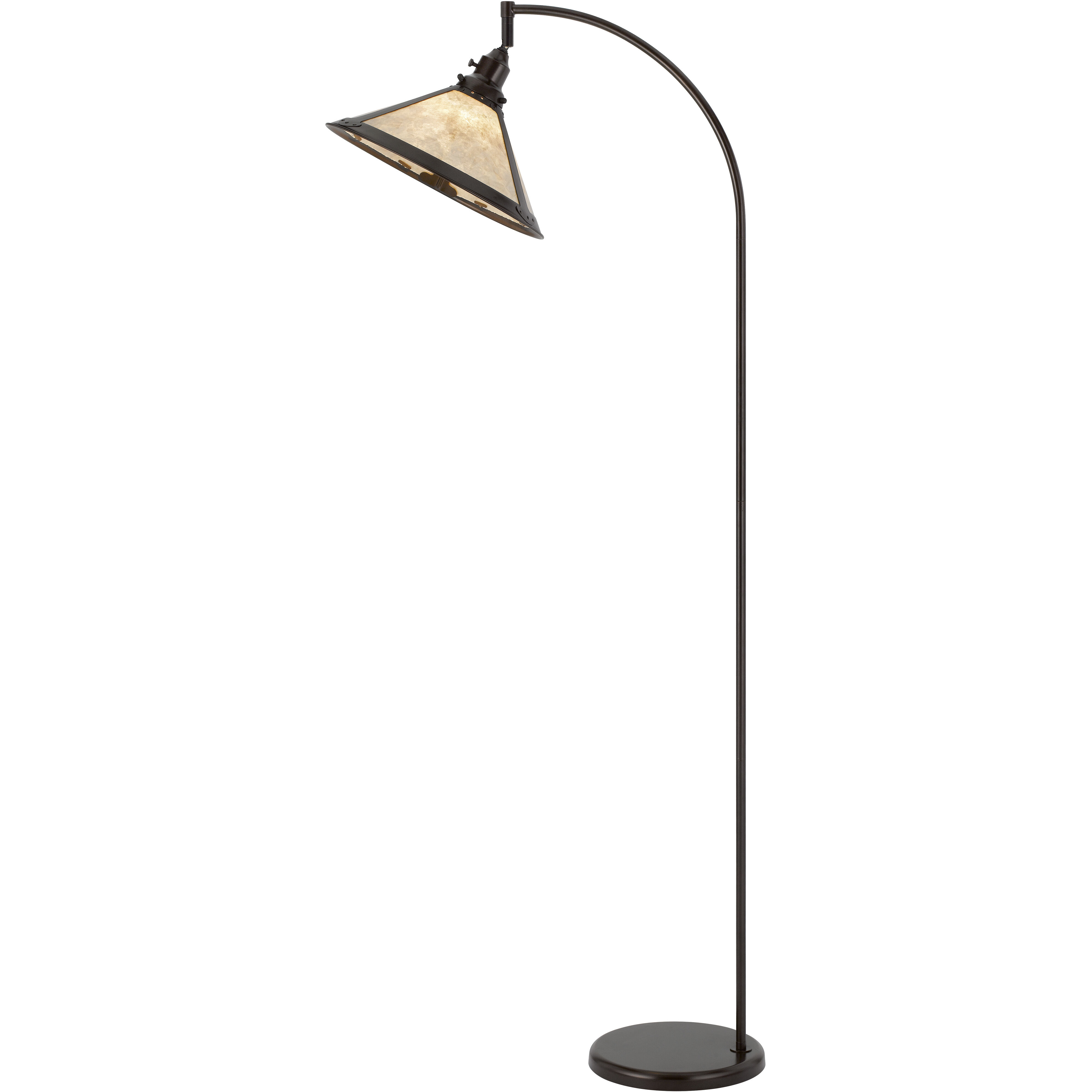 Downbridge 65 inch 60.00 watt Mica and Dark Bronze Arc Floor Lamp Portable Light