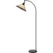 Downbridge 65 inch 60.00 watt Mica and Dark Bronze Arc Floor Lamp Portable Light
