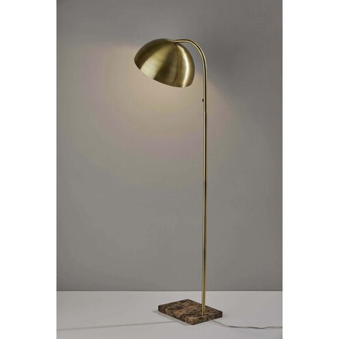 Paxton 61 inch 100.00 watt Antique Brass Floor Lamp Portable Light
