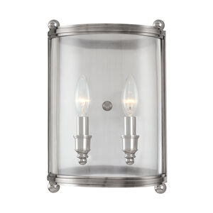 Mansfield 2 Light 9 inch Polished Nickel Wall Sconce Wall Light