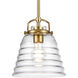 Current 1 Light 8 inch Satin Brass Pendant Ceiling Light
