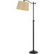 Wilmington 52 inch 100 watt Dark Bronze Floor Lamp Portable Light, Down Bridge