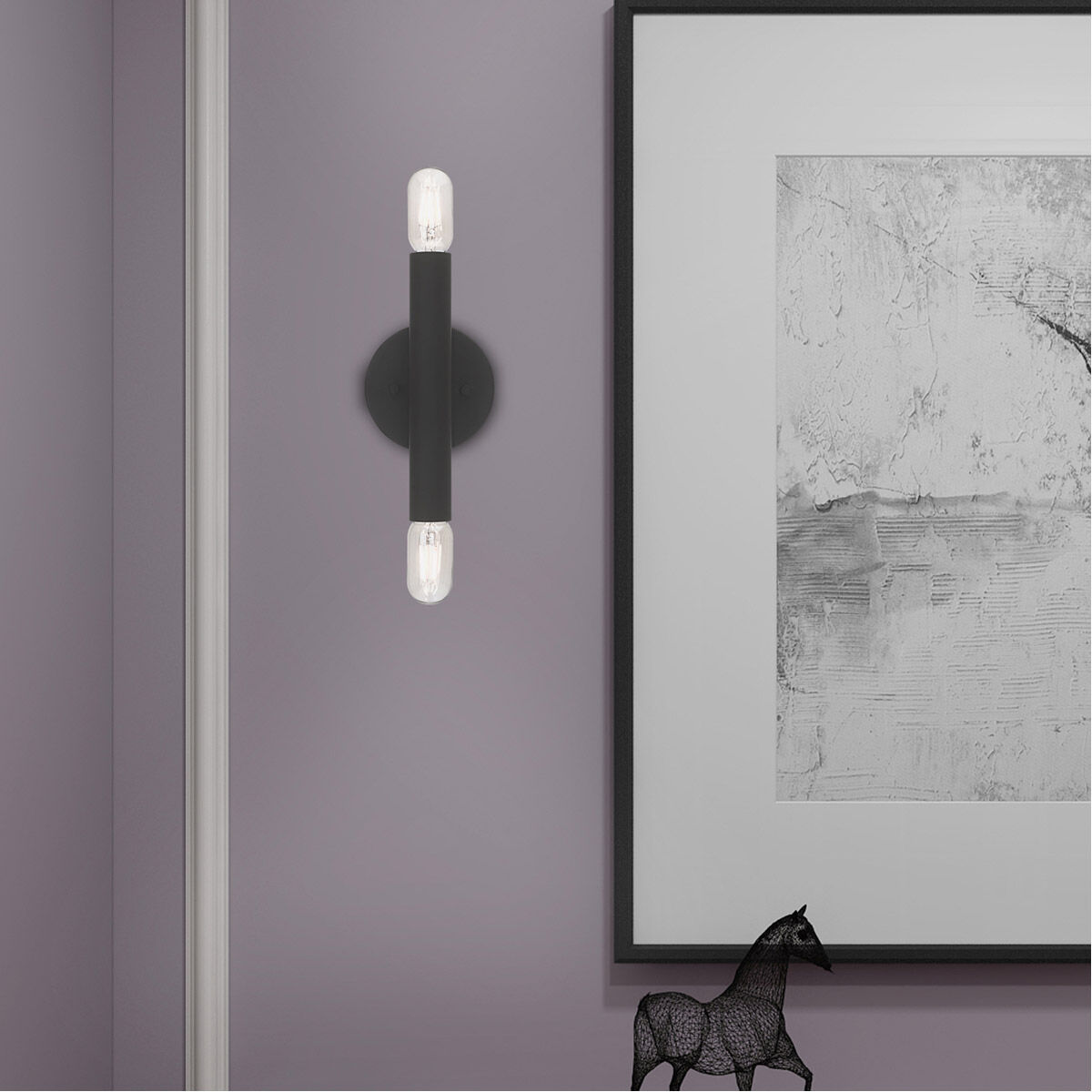 Copenhagen 2 Light 5 inch Black ADA ADA Wall Sconce Wall Light