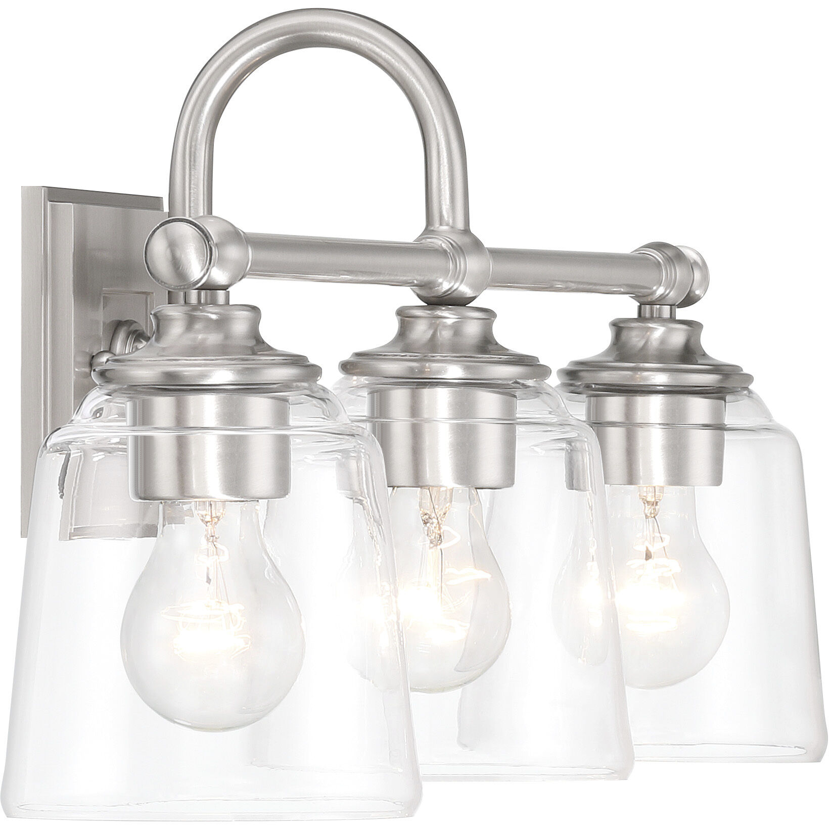 Antonia 3 Light 25.25 inch Brushed Nickel Bath Vanity Light Wall Light