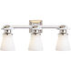 Chapman & Myers Ny Subway 3 Light 22.75 inch Polished Nickel Triple Bath Light Wall Light