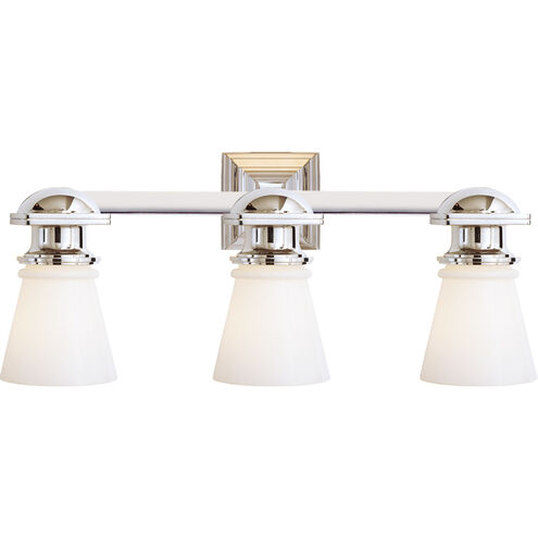 Chapman & Myers Ny Subway 3 Light 22.75 inch Polished Nickel Triple Bath Light Wall Light