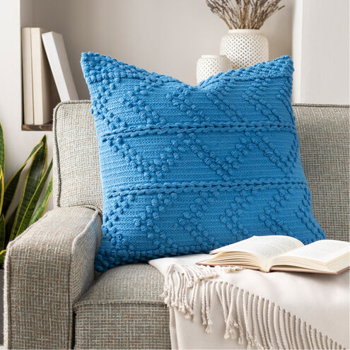 Merdo 18 X 18 inch Sky Blue Pillow Cover, Square