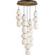 Soji LED 23.5 inch Black and Gold Chandelier Ceiling Light