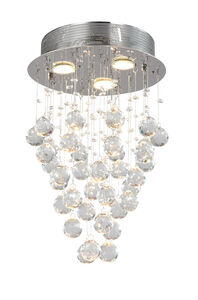 Canada 3 Light 12 inch Chrome Flush Mount Ceiling Light