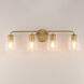 Honey 4 Light 30.5 inch Natural Aged Brass Bath Vanity Wall Light